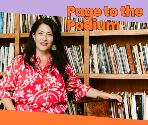 image of Ada Limon with the text "Page to the Podium"