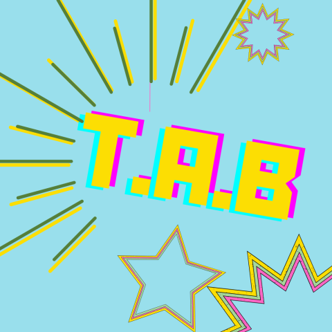 image with text "T.A.B."