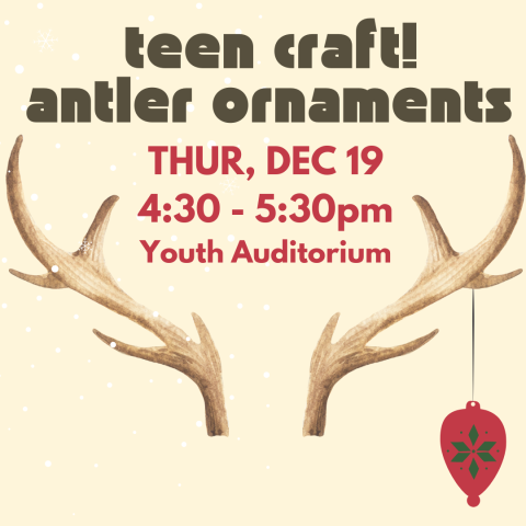 Teen Craft! Antler Ornaments