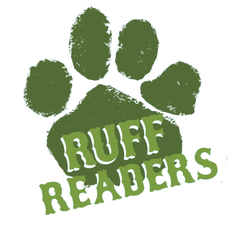 Dog paw print with text that reads Ruff Readers