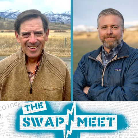 images of Luther Propst and Kevin Regan with swap meet logo