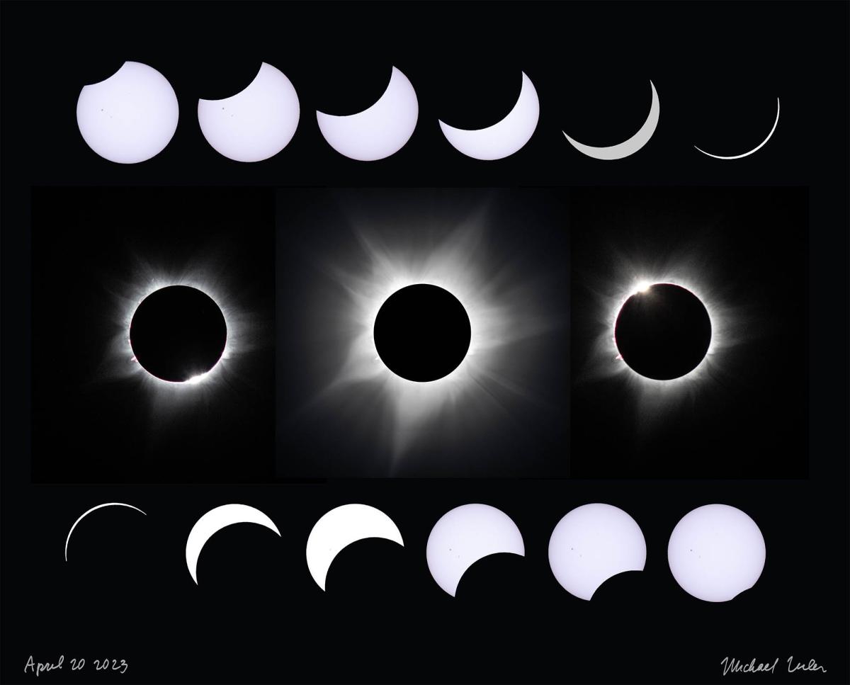 image showing different sections of an eclipse